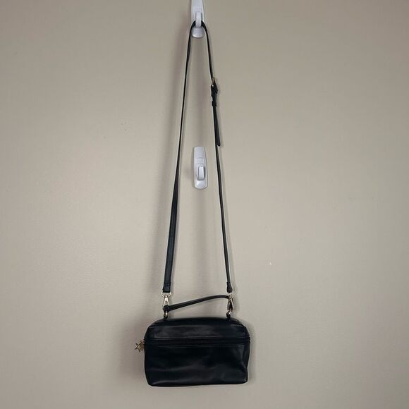 Nordstrom Area Stars Black Vegan Leather Crossbody Purse - Picture 1 of 6